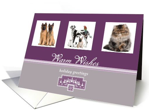 Custom Front Candelabra Holiday Greetings card (856070)