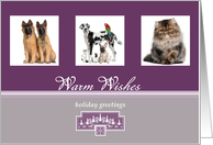 Custom Front Candelabra Holiday Greetings card