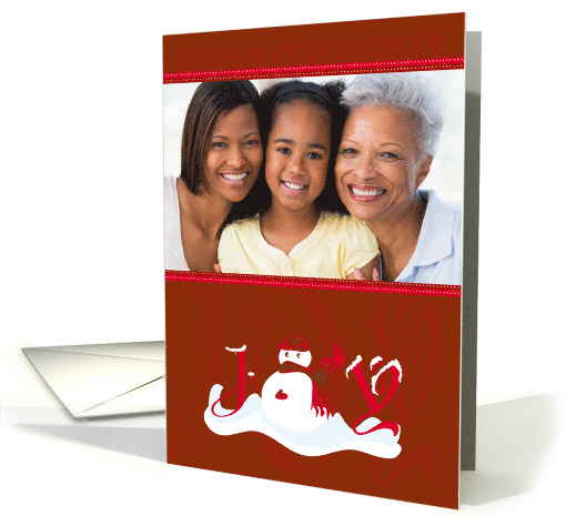 Custom Front Photo Joy Snowman card (856369)
