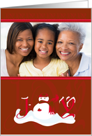 Custom Front Photo Joy Snowman card