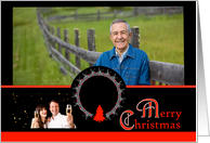 Custom Front Wreath Merry Christmas card