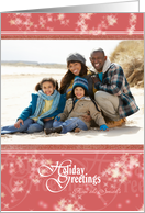 Custom Front Photo and Name Stars Card Holiday Greetings card