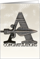 Grades Straight as an Arrow Congratulations card