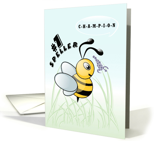 Cute Spelling Bee Congratulations card (870386)