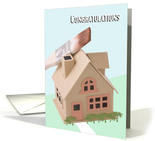 House Paint Brush Home Improvement Congratulations card (873028)