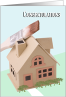 Home Improvement - Congratulations, house with paint brush card