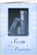 Scorpio Aquamarine Zodiac Birthday card