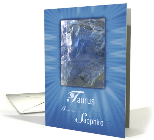 Taurus Sapphire Zodiac Birthday card (875620)