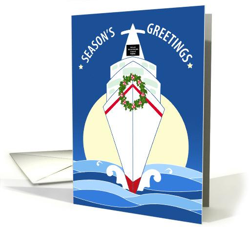 Moon and Waves Season's Greetings Cruise Ship card (883302)