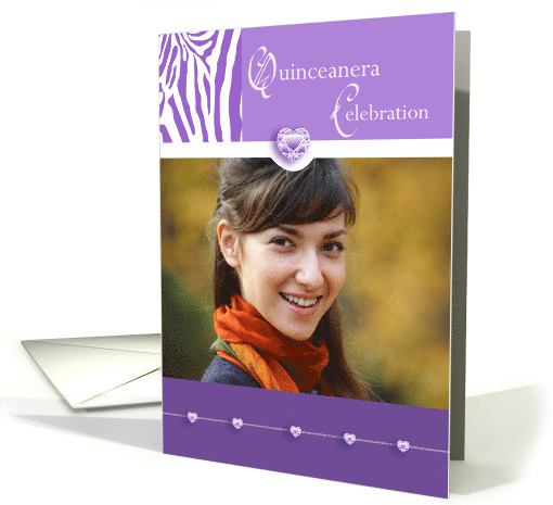Custom Front Animal Print Quinceanera Celebration Invitation card