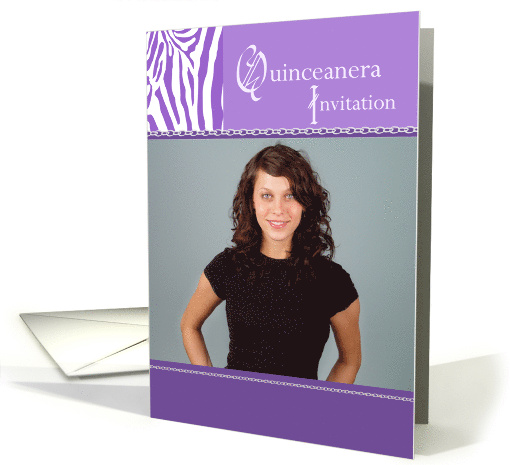 Custom Front Links Quinceanera Invitation Photo card (896329)