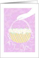 Round Basket Thank You Flower Girl card