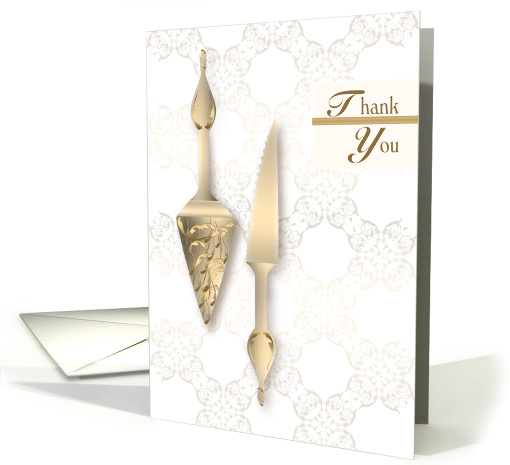 Cake Cutting Utensils Thank You Cake Cutter card (901072)
