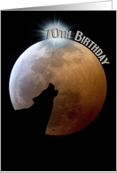 Lunar Eclipse and Wolf 70th Birthday card