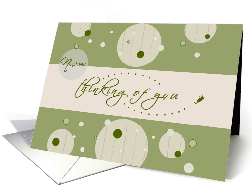 Earthy Greens Thinking About You Nephew card (907183)