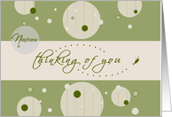 Earthy Greens Thinking About You Nephew card