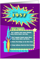 1957 Top of the Charts Happy Birthday card
