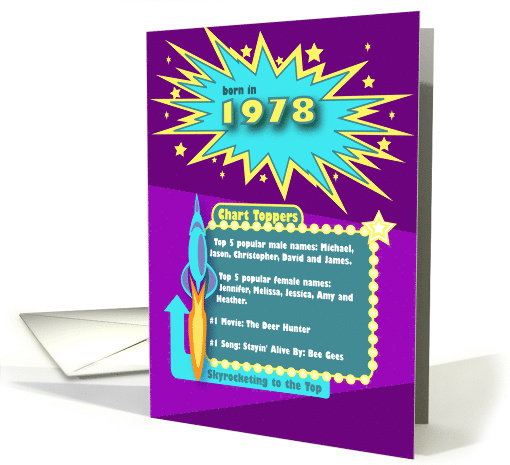 1978 Top of the Charts Happy Birthday card (915280)