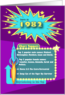 1982 Top of the Charts Happy Birthday card