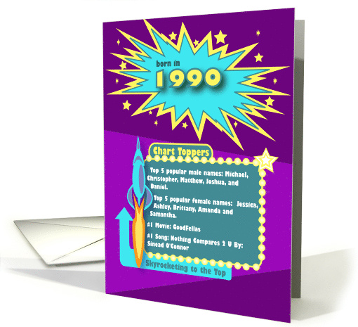 1990 Top of the Charts Happy Birthday card (915294)