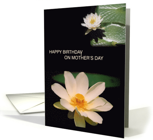 Water Lilies Happy Birthday on Mother's Day card (917189)