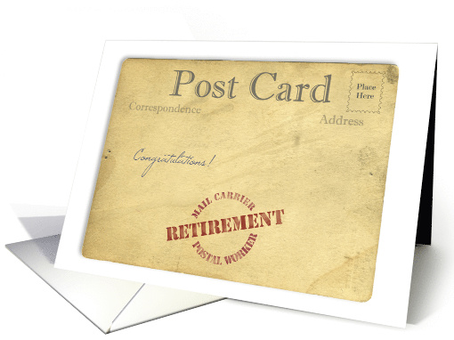 Post Card Postal Worker Retirement Congratulations card (918418)