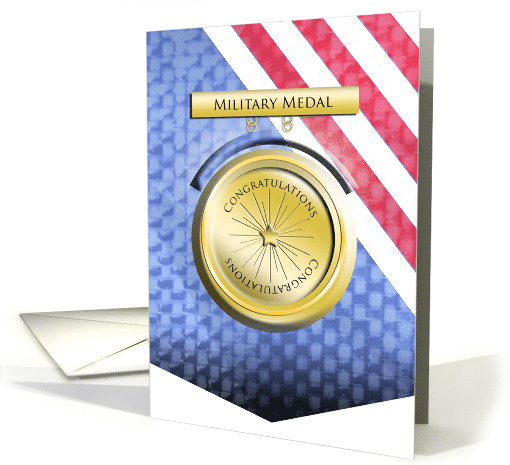 Military Medal Congratulations on Award card (928981)
