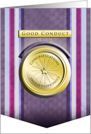 Purple Good Conduct Military Congratulations on Award card