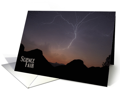 Lightning Bolt Science Fair Congratulations card (933182)