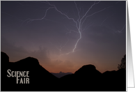 Lightning Bolt Science Fair Congratulations card