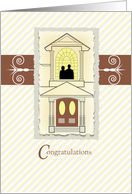 Living Together Couple in Residence Congratulations card