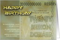 Twenty Billion Happy Birthday Wishes card