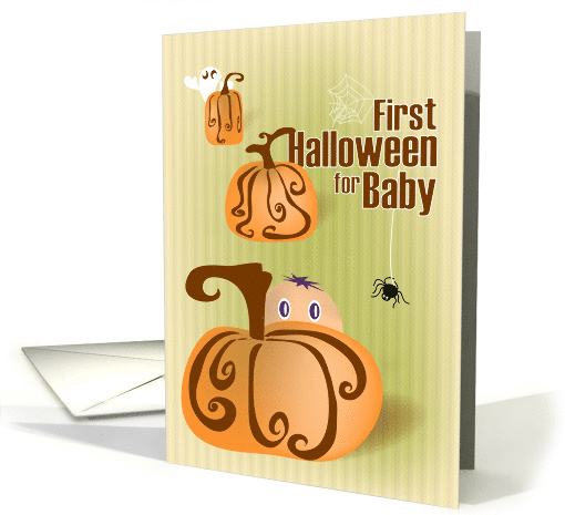 Baby and Pumpkins First Halloween for Baby card (969453)