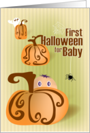 Baby and Pumpkins First Halloween for Baby card