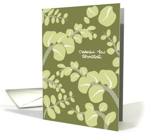 Leaves and Branches Thank You Sponsor card (971691)