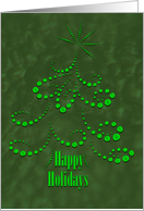 Graduated Dotted Tree Happy Holidays card