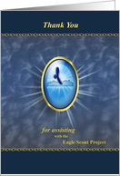 Flying Eagle Oval Thank You Project card