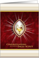 Heraldic Eagle Marquise Congratulations Eagle Scout card