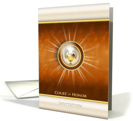 Heraldic Eagle Round Court of Honor Invitation card (977547)