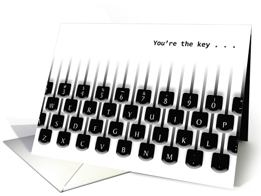 Retro Typewriter Keys Happy Administrative Professionals Day card