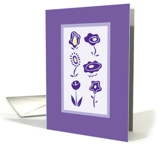 Flower 's in Purple card (752164)