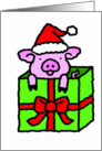 Christmas Pig card