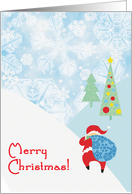 Santa Delivers card