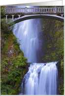 Footbridge Over Multnomah Falls card