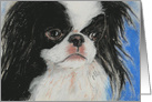 Japanese Chin Dog Fine Art Thinking of You card
