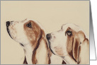 Basset Hound Art Thinking of You card