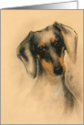 Dachshund Dog Fine Art Thinking of You card