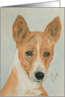 Basenji Dog Fine Art Thinking of You card