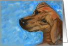 Rhodesian Ridgeback Dog Fine Art Thinking of You card