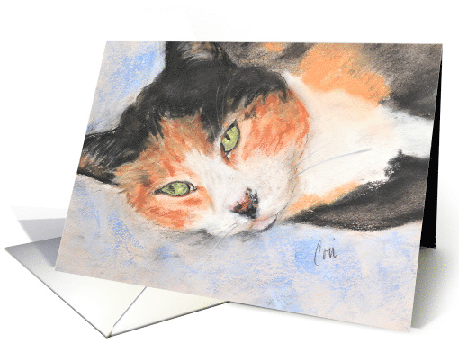 Calico Cat Fine Art Blank Any Occasion card (1182222)